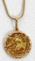 121118 CHINESE 5 OZ GOLD COIN ON GOLD CHAIN L15