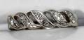 121117 LADYS 14K WHITE GOLD  DIAMOND WEDDING BAND