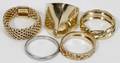 121109 14K  18K YELLOW GOLD RINGS LOT OF 7