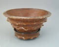 American redware hanging flowerpot 19th c