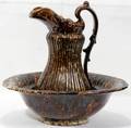 041118 BENNINGTON POTTERY WATER PITCHER  WASH BASIN