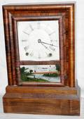 041114 VICTORIAN MAHOGANY SHELF CLOCK C1870
