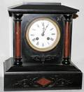 041101 FRENCH MARBLE MANTLE CLOCK C1890