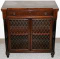 041096 MAHOGANY CREDENZA C1940 H33 W32 D17