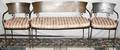 031128 METAL FRAME SETTEE  CHAIRS WCUSHIONS L42