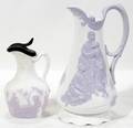 011088 ENGLISH BISQUE SYRUP JUG  PITCHER H7  10