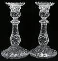 111118 BACCARAT CRYSTAL CANDLESTICKS PAIR H93