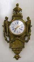 French Raingo Freres brass cased wall clock