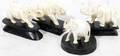 031154 CHINESE CARVED IVORY ELEPHANT FIGURES