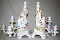 011145 DRESDEN PORCELAIN FIGURAL CANDELABRA
