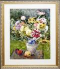 122072 RICHARD JERZY OIL ON MASONITE FLOWERS IN VASE