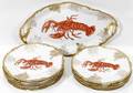 121170 CHARLES MARTIN LIMOGES PORCELAIN LOBSTER SET