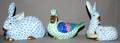 111121 HEREND PORCELAIN FIGURES OF DUCK  RABBITS