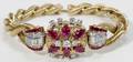 110069 LADIES GUBELIN DIAMOND RUBY  18K WATCH
