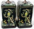 041183 TOLE CHINOISERIE TEA CANISTERS LAMPS