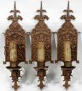 041167 ENGLISH STYLE IRON SCONCES C1900 H18 W5