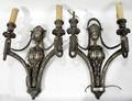 041165 SILVER PLATE SCONCES C1910 FOUR
