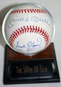040100 THE 500 HR CLUB AUTOGRAPHED BASEBALL