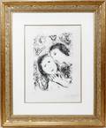 032098 MARC CHAGALL LITHO LE COUPLE AUX ANGES