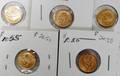 031220 MEXICAN GOLD 25 PESOS COINS 1945