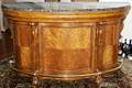 031198 NEOCLASSICAL STYLE MAHOGANY BAR WMARBLE TOP