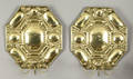 Pair of Dutch repousse brass sconces ca 1800