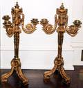 022068 FRENCH STYLE GILT BRONZE CANDELABRA PAIR