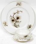 021144 LENOX PINE PORCELAIN PLATES CUPS  SAUCERS