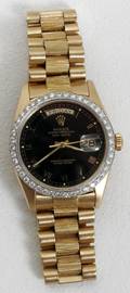 021104 ROLEX OYSTER PERPETUAL PRESIDENT GOLD WATCH