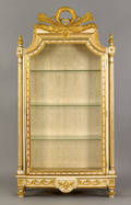 French Louis XV style gilt and ivory painted curio 19th c
