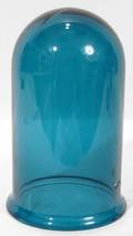 011166 ENGLISH BLUE GLASS DOME C1880 H9 DIA55