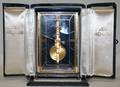 010072 LECOULTRE GOLD PLATE  LAPIS BRACKET CLOCK