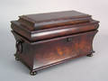 English rosewood tea caddy ca 1830