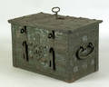 German steel and wrought iron strong box  18th c