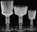 121238 ETCHED GLASS CHAMPAGNES GOBLETS  LIQUORS