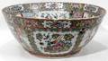 121226 CHINESE ROSE MEDALLION PORCELAIN PUNCH BOWL