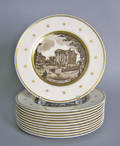 Set of 12 Lenox old New York plates