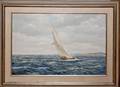 032125 MG FRIEDRICH OIL ON CANVAS SAILBOAT
