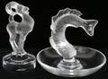 031242 LALIQUE FROSTED CRYSTAL RAM  RING DISH