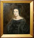 022100 PORTRAIT OF A YOUNG LADY C1840 30x24