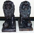 022083 BRONZE FIGURAL GARDEN SCULPTURES LIONS