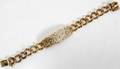 021187 14K GOLD GENTLEMANS NUGGET BRACELET