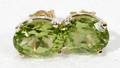 020122 14K YELLOW GOLD  30CT PERIDOT EARRINGS