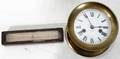 011217 WATERBURY BRASS SHIPS CLOCK  ENCASED COMPASS