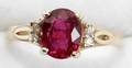 010100 14K YELLOW GOLD 22CT RUBY  DIAMOND RING