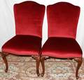 122136 FRENCH STYLE CARVED WALNUT SIDE CHAIRS SIX