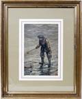 122104 ROBERT HOPKIN WATERCOLOR FISHERMEN