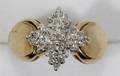 121281 10K YELLOW GOLD WHITE GOLD  DIAMOND RING