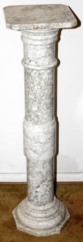 121259 CARVED MARBLE PEDESTAL H38