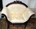 120142 EUROPEAN STYLE CARVED MAHOGANY CHAIRSSETTEES